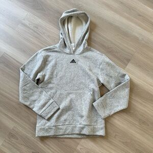 New Adidas Youth L Gray Hoodie